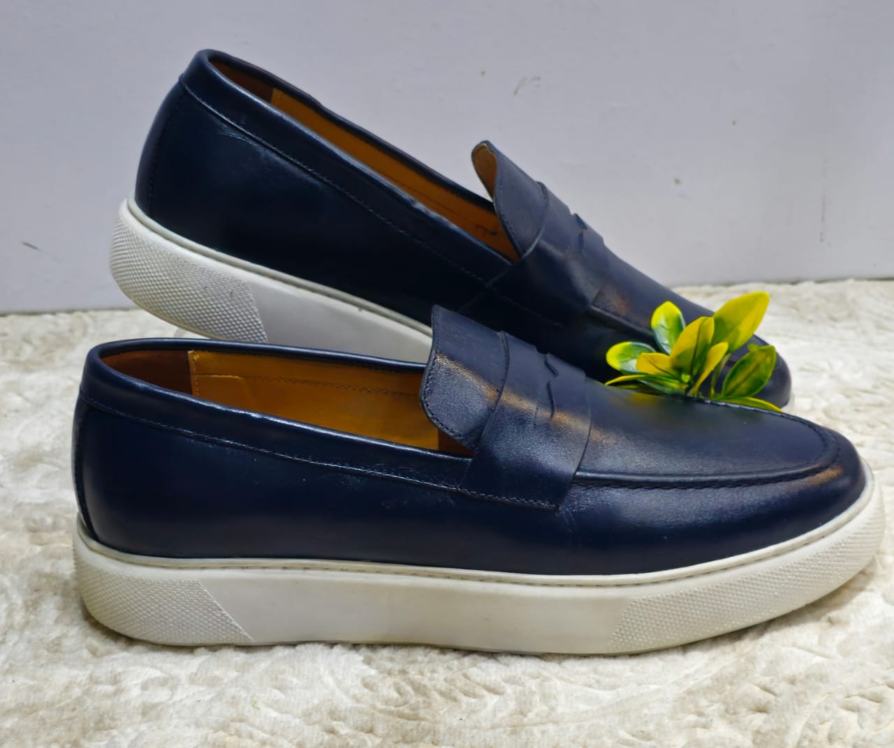 Basket Cuir 68# Bleu de Nuit