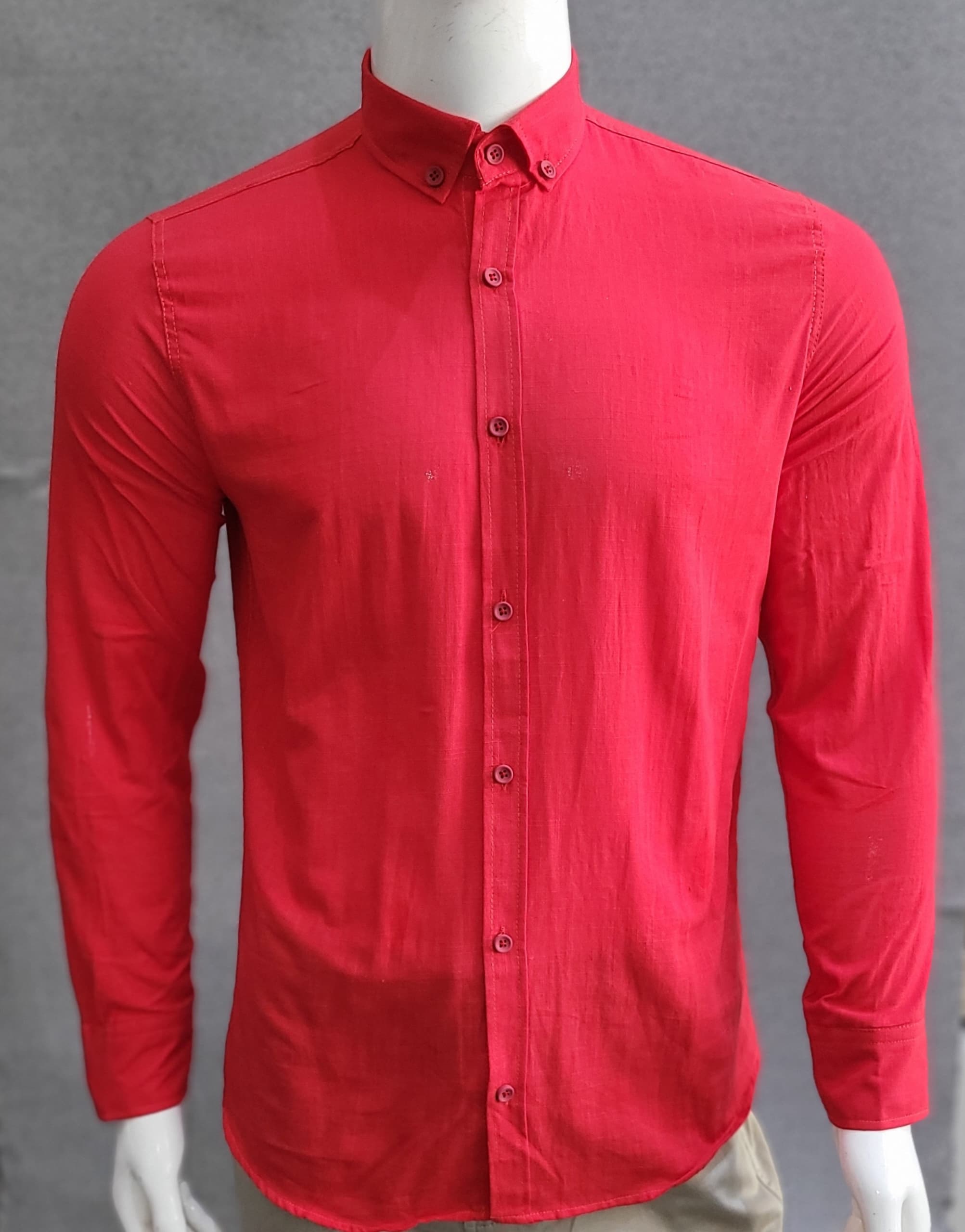 Chemise Lin Rouge