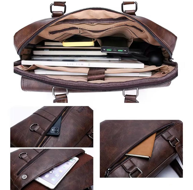 Sac Cartable cuir Marron