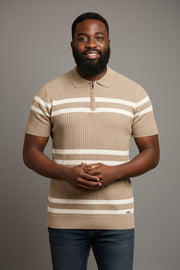 Polo Maille Beige