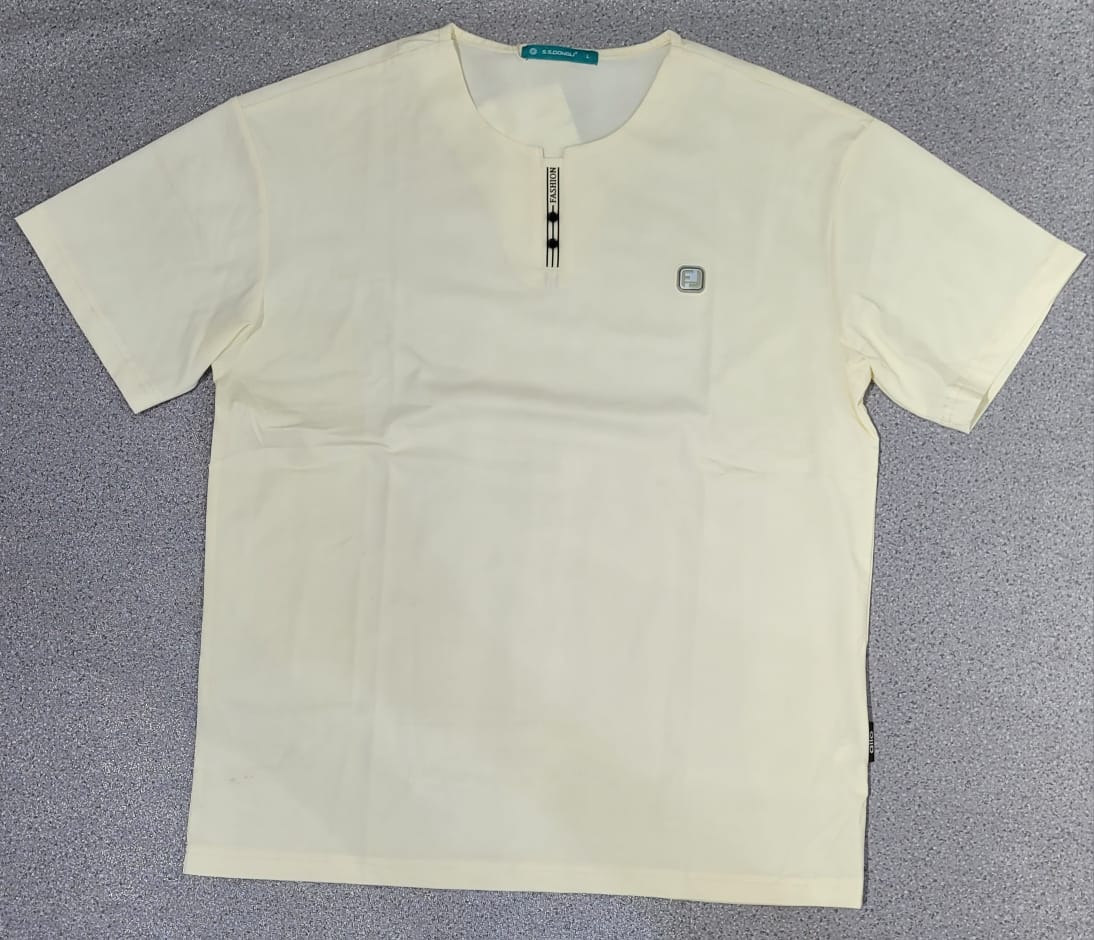 T-shirt Button Beige