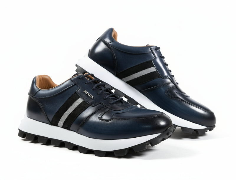 Basket Cuir 958# Bleu