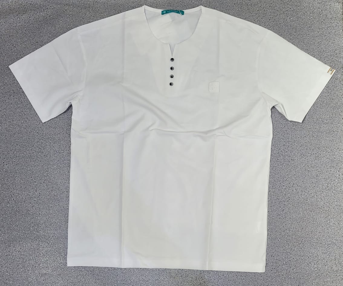 T-shirt Button blanc