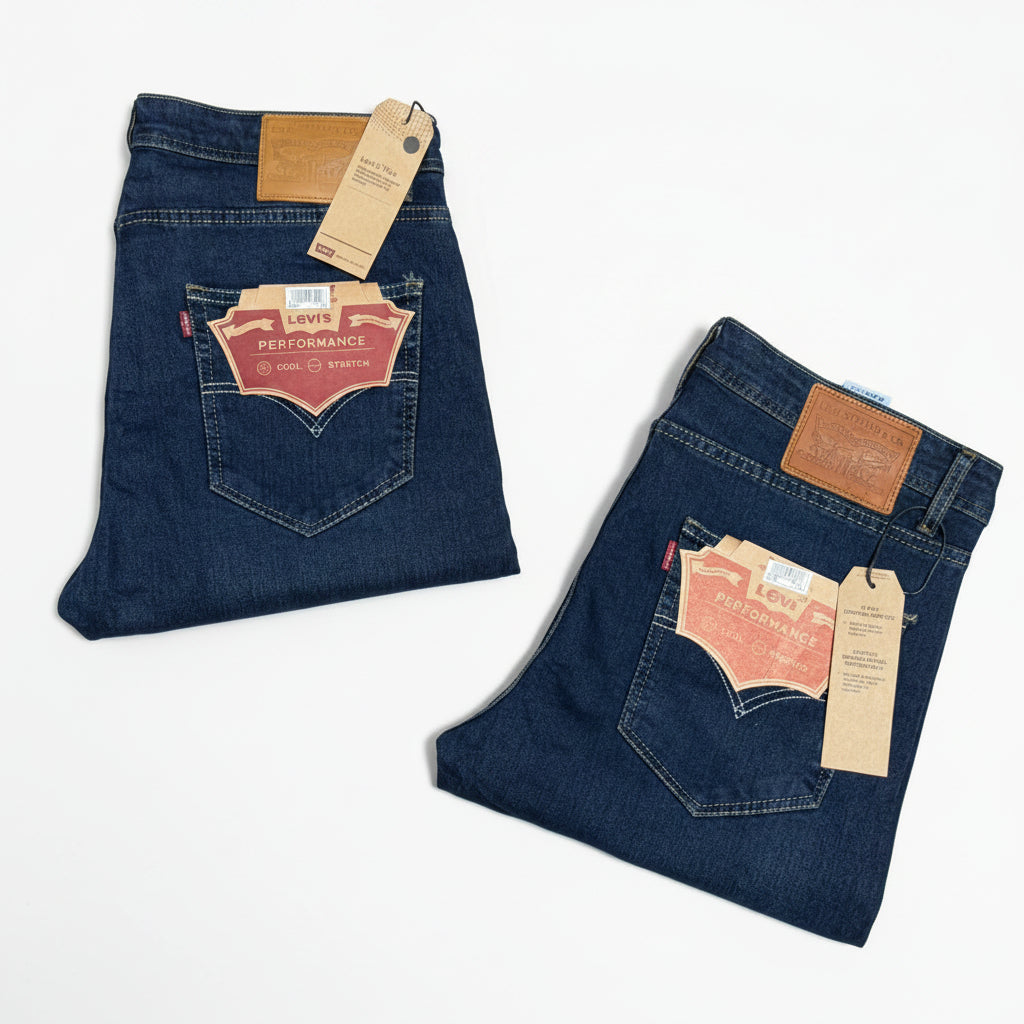 Jean Levis bleu bic