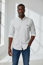 Chemise Rayure Gris