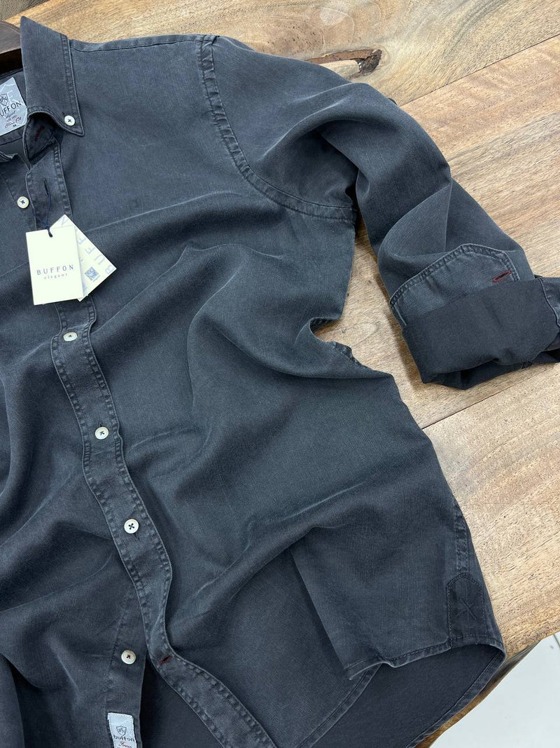 Chemise Sport Noir Delavé