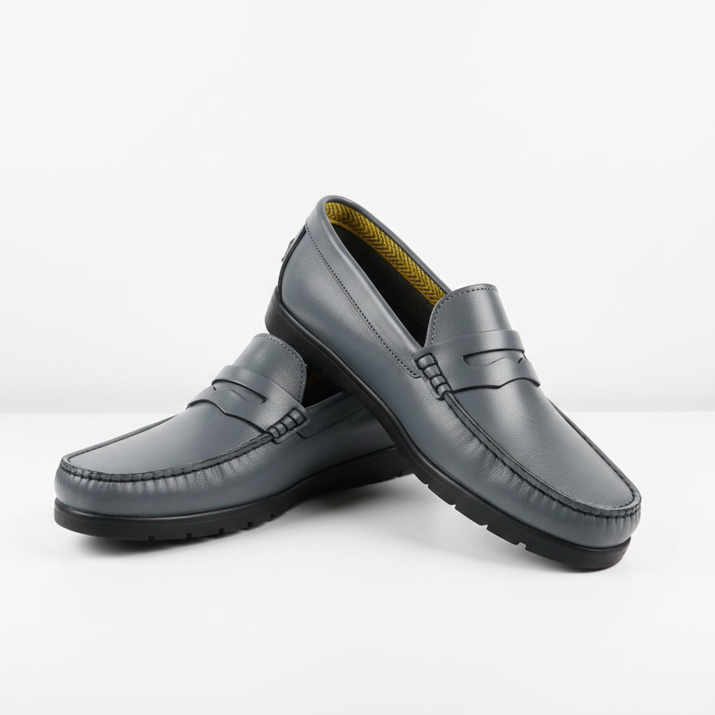 Mocassin Cuir R24 Gris