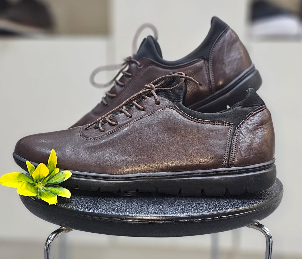 Basket cuir F12 Marron