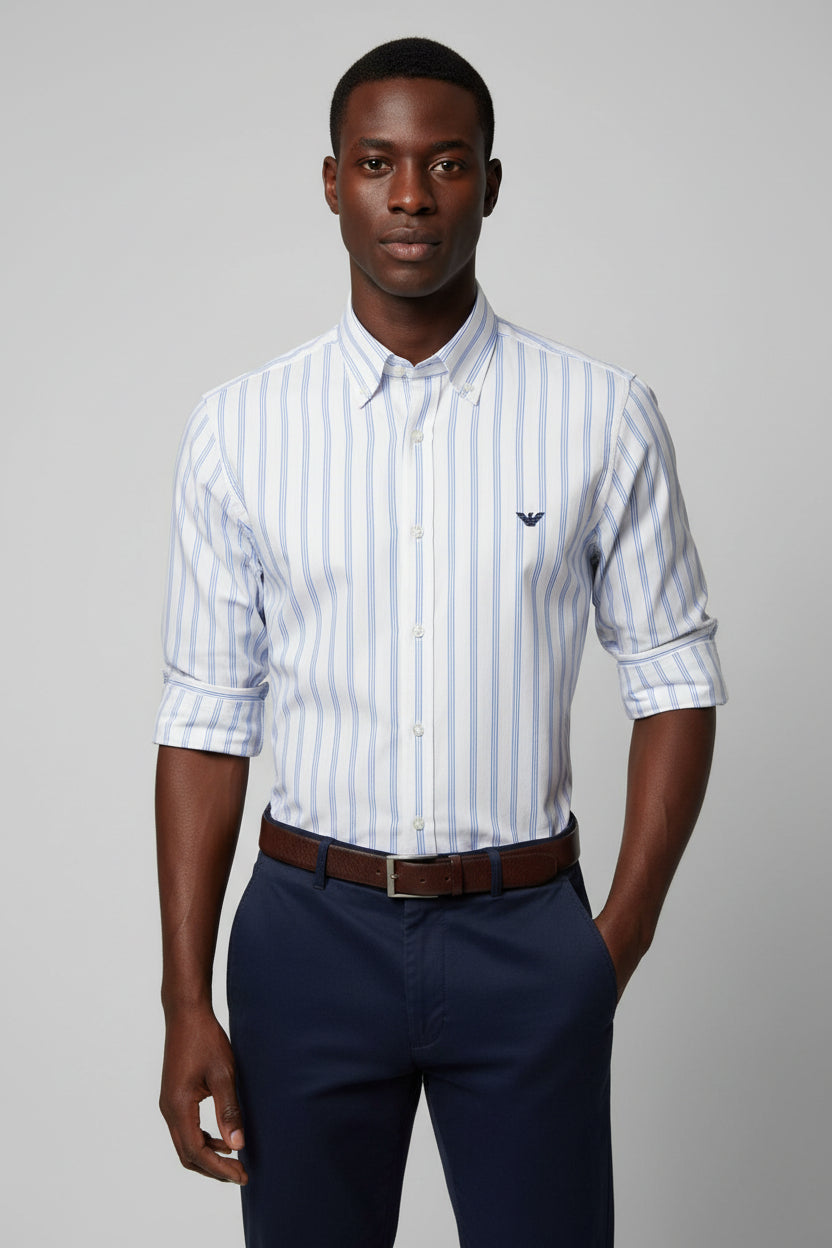 Chemise Rayure Bleu ciel
