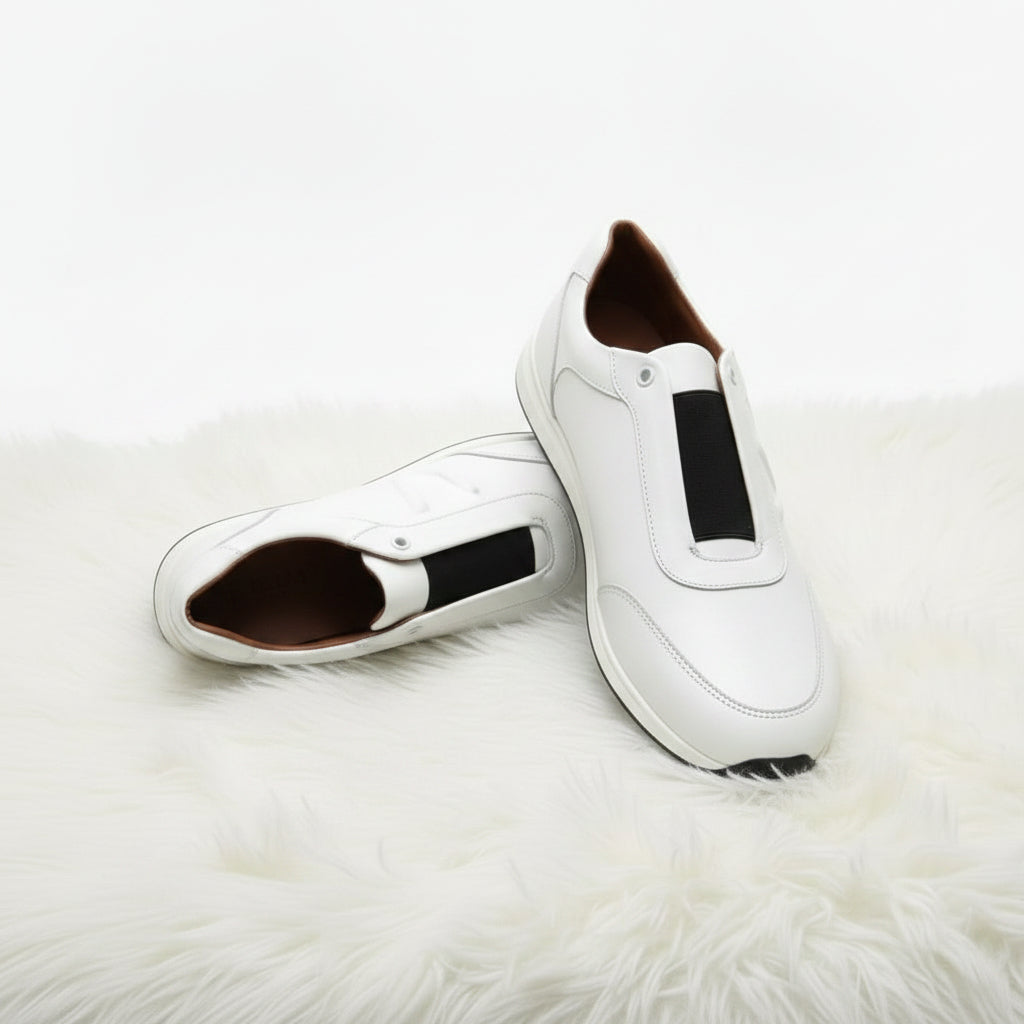 Basket Cuir W Blanc
