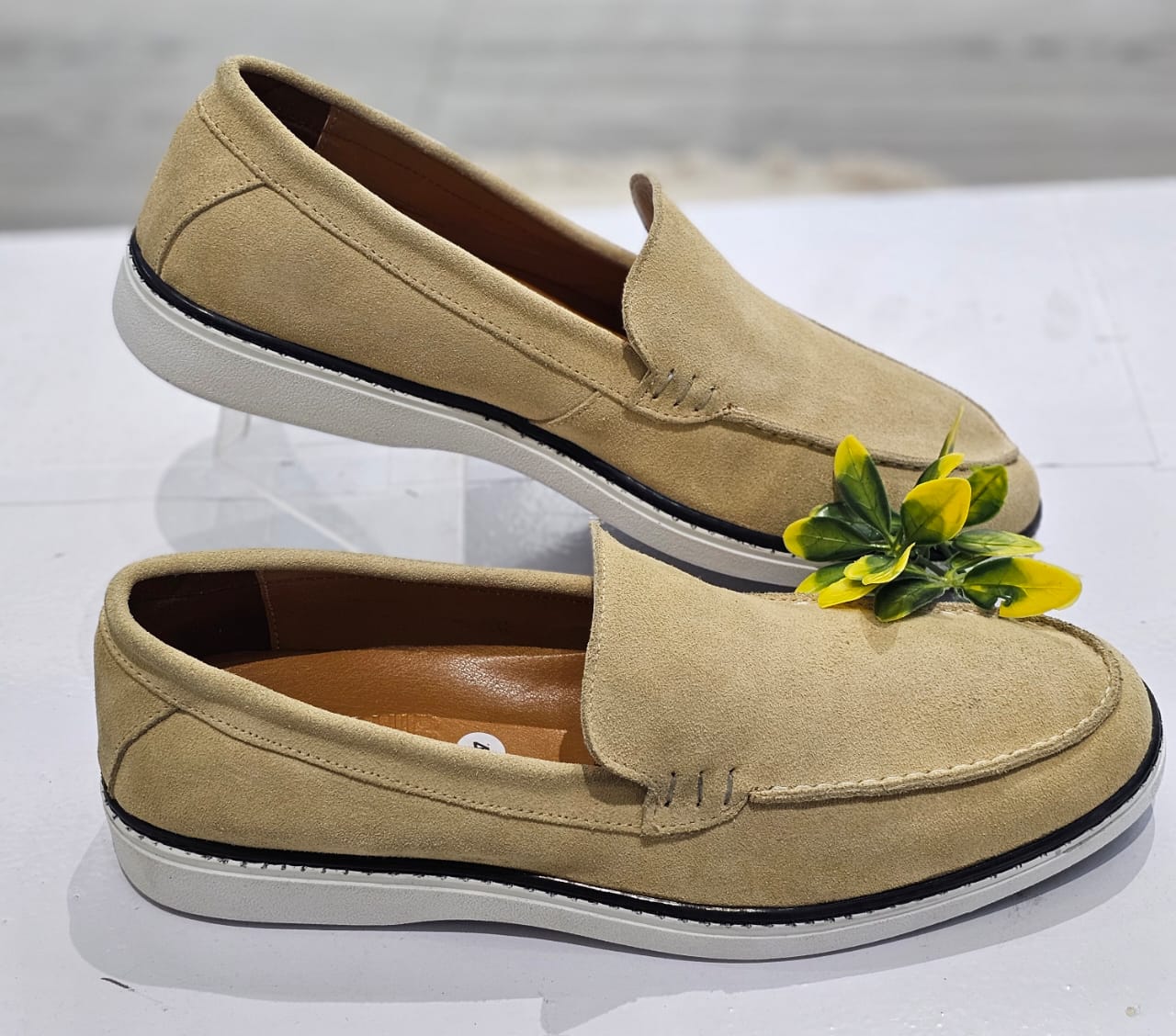 Mocassin NV Daim Beige