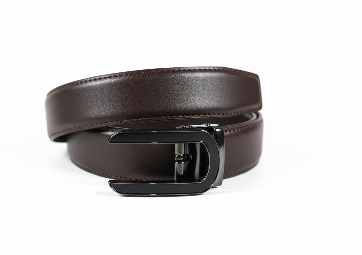 Ceinture Reglage Cuir ZH Marron