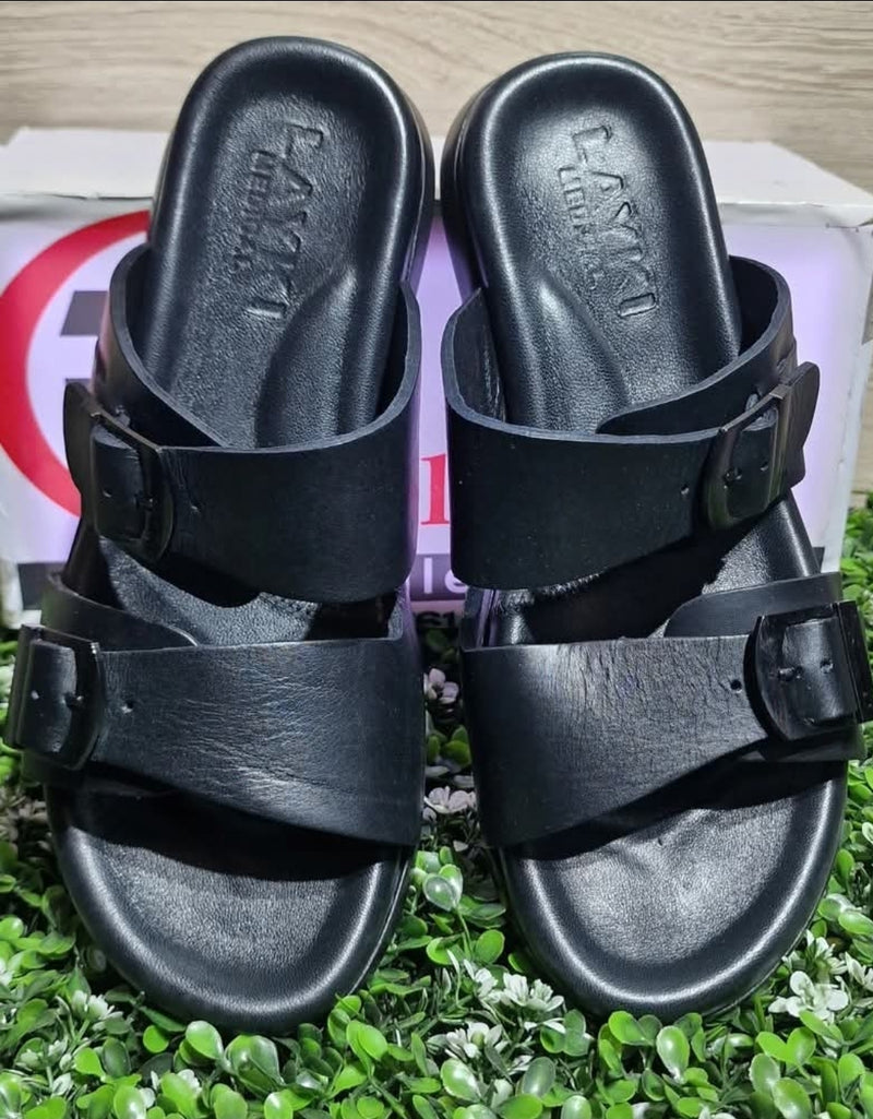 Sandale cuir 2107# Noir