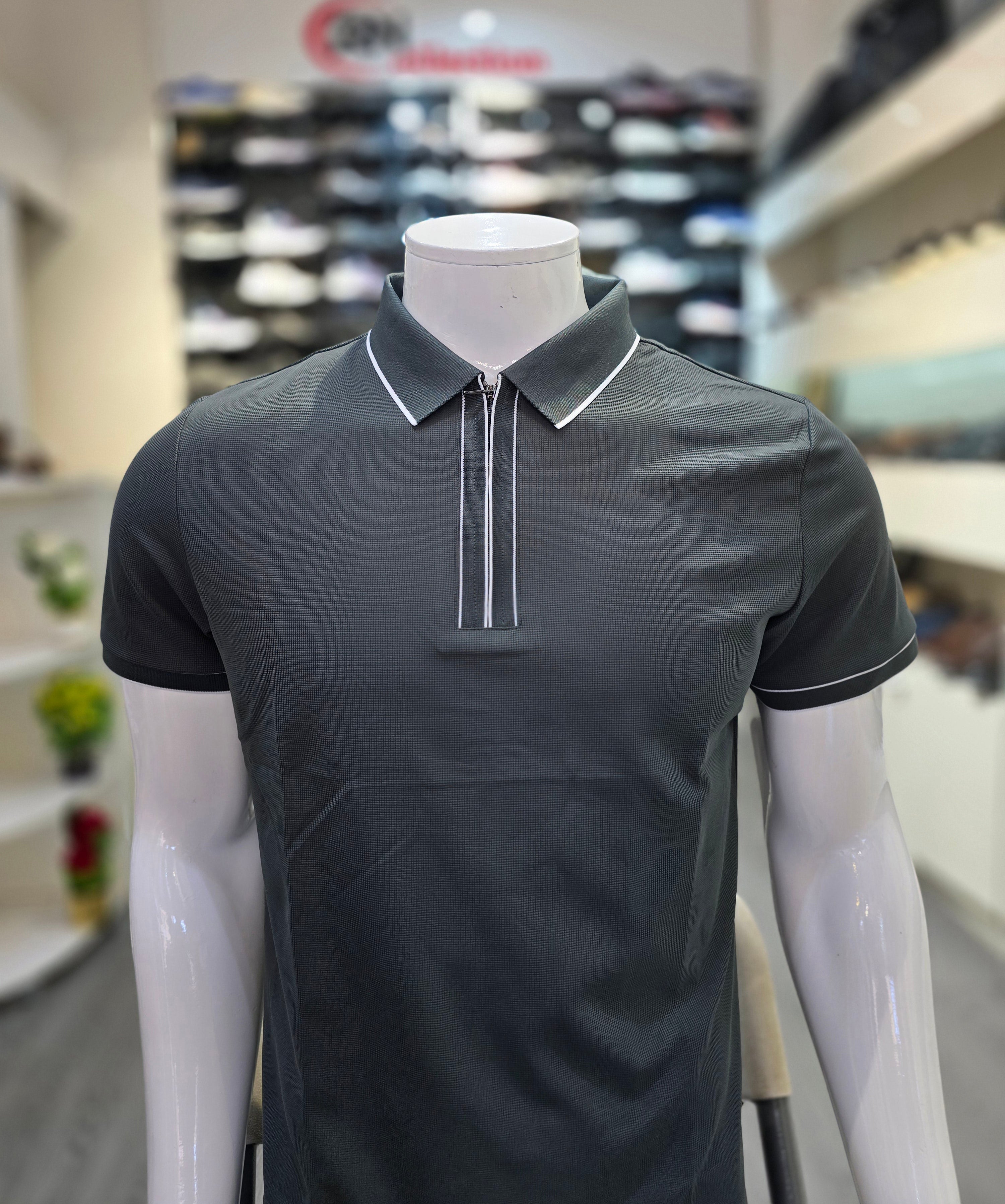 Polo Soie Glacée Vert