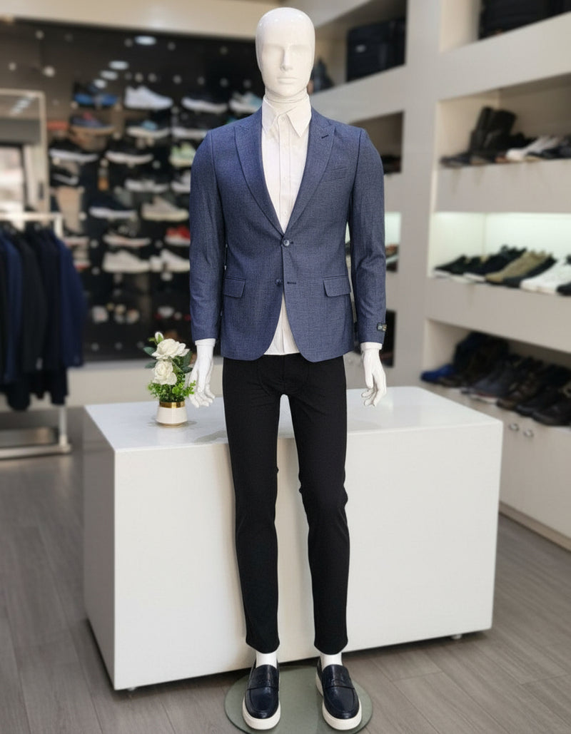 Blazer Cotton F# Bleu