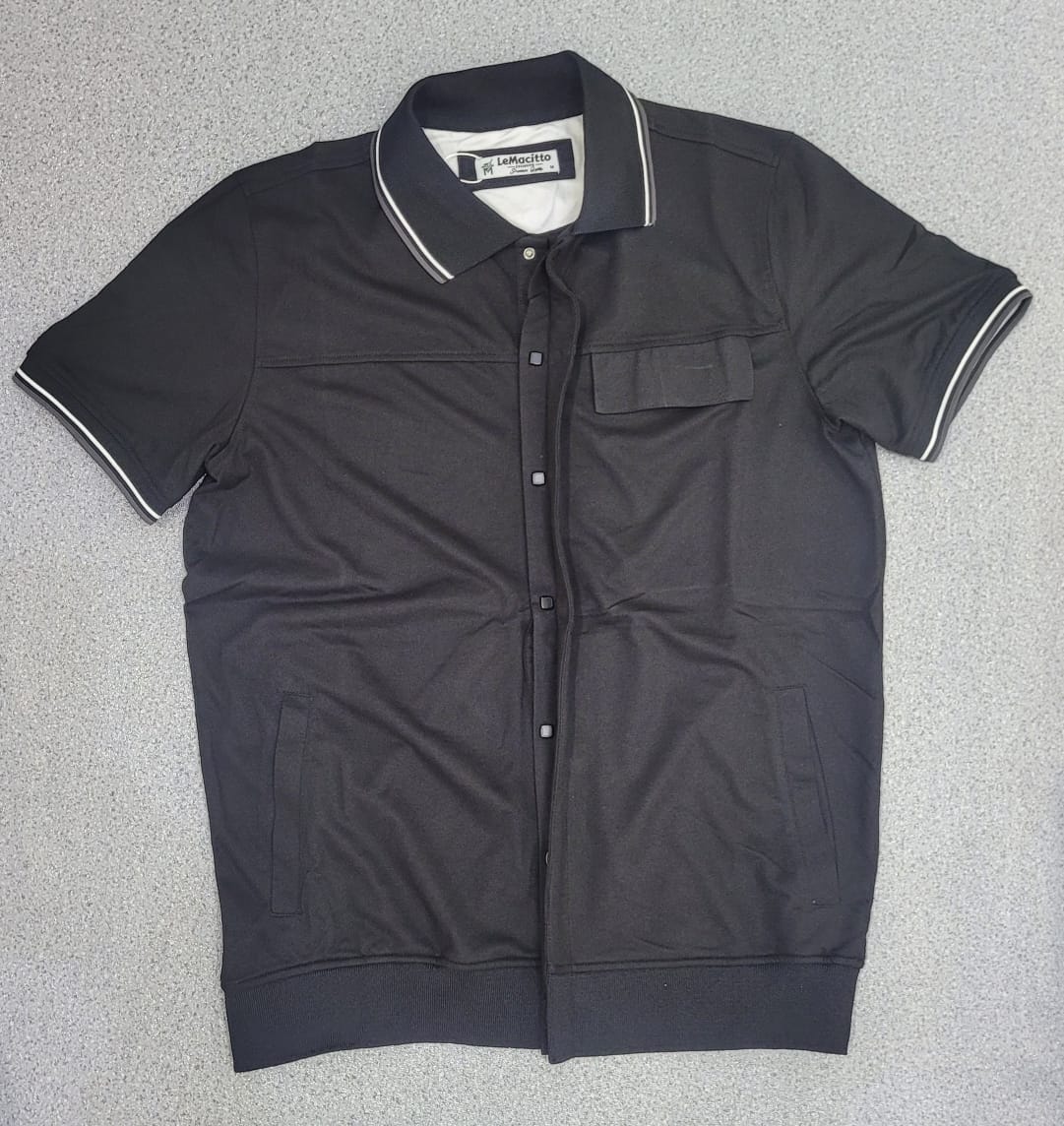 Polo chemise Noir