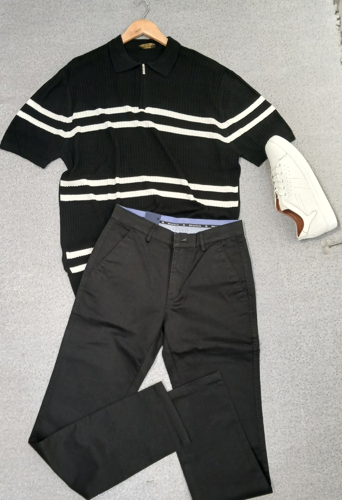 Ensemble Complet Polo kakki + Basket Blanc