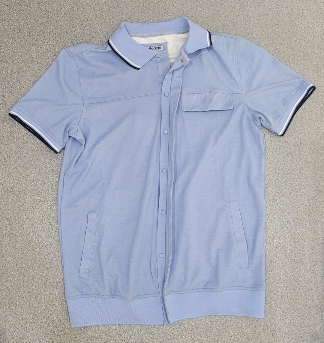 Polo chemise Bleu ciel
