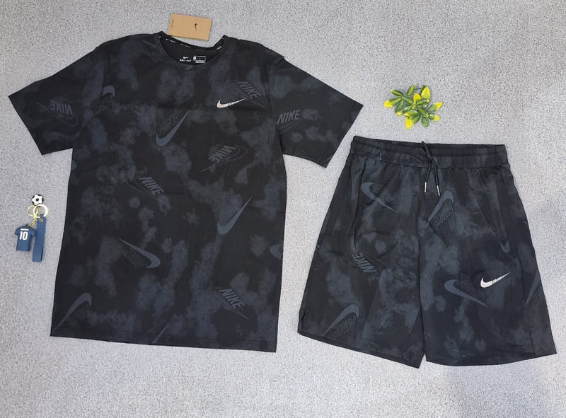 Ensemble Short Sport nike gris noir
