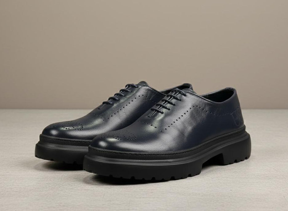 Basket Cuir Berlutti Bleu