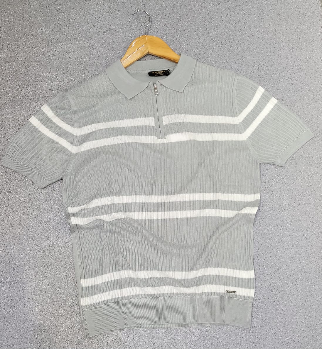 Polo Maille Gris