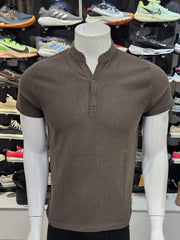 T-shirt Button Marron