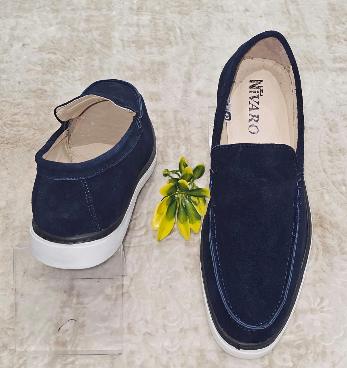 Mocassin NV Daim Bleu de Nuit