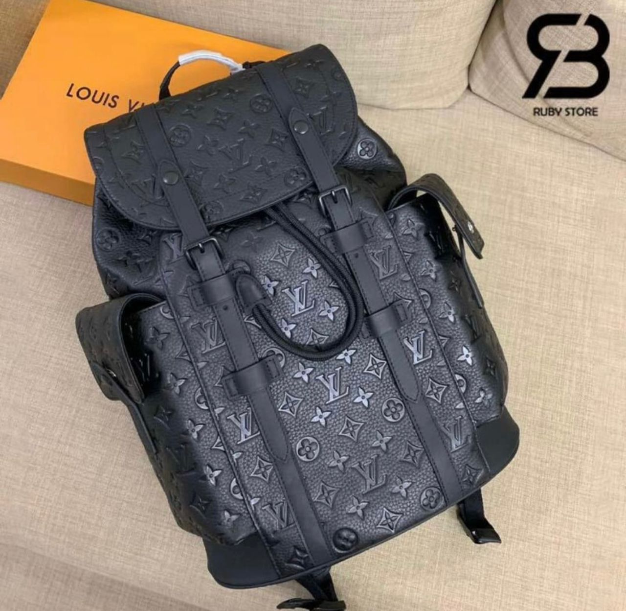 Sac cuir LV. NOIR