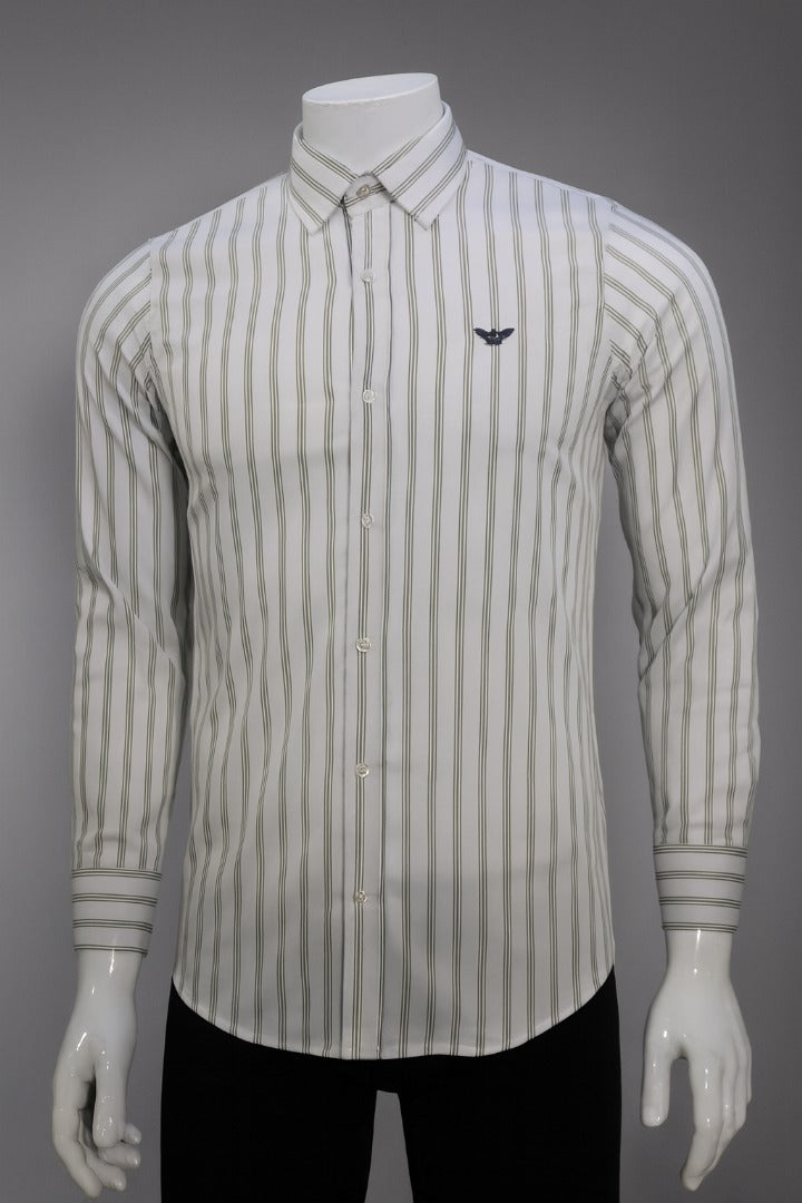 Chemise Rayure Gris