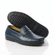 Mocassin Cuir R24 Bleu