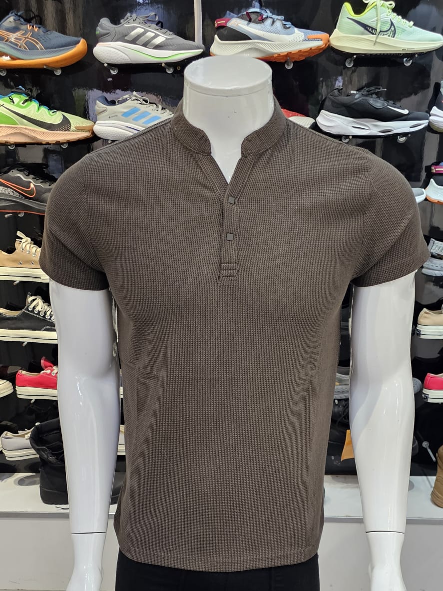 T-shirt Button Marron