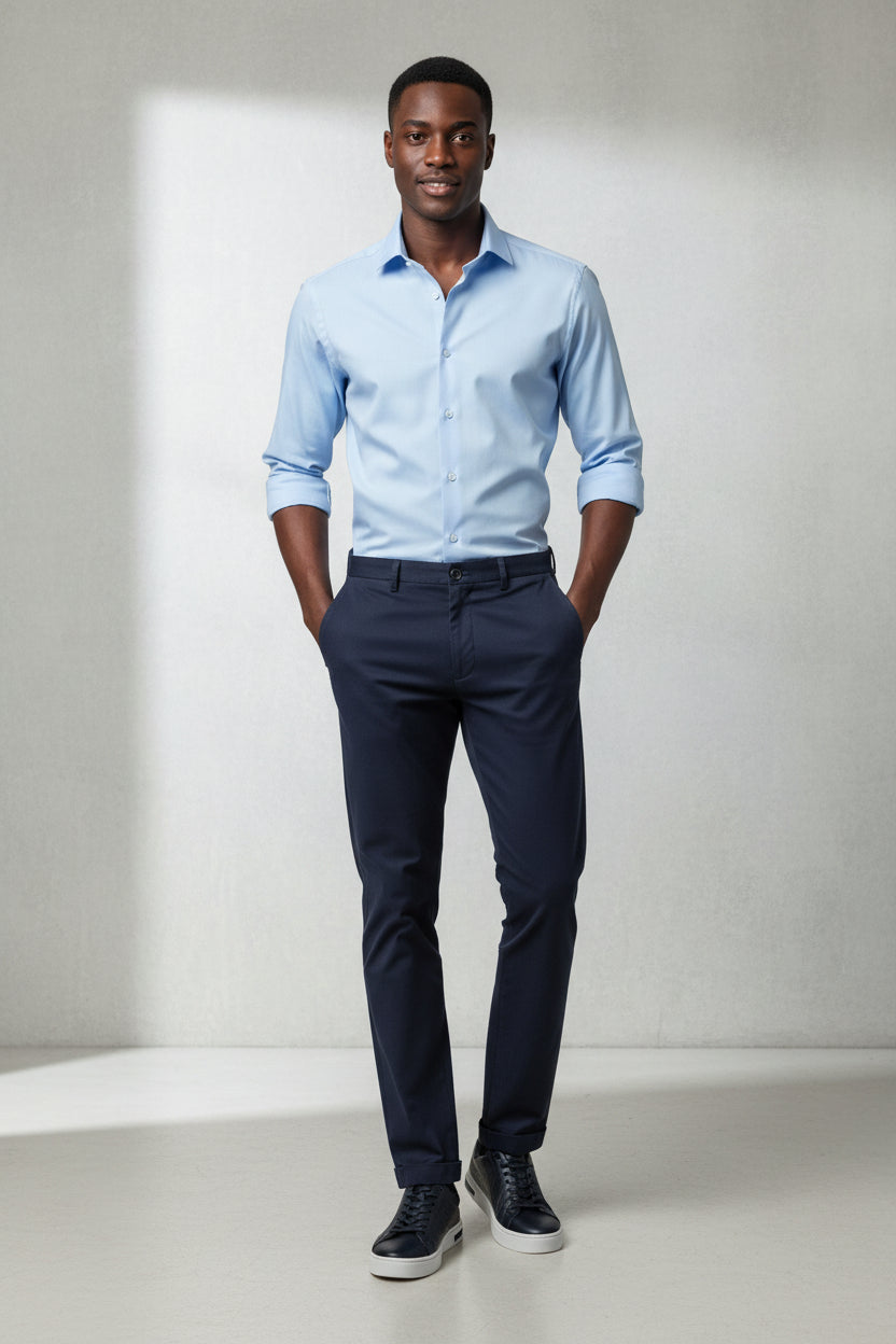 Ensemble Pantalon Kakki+ Chemise + Basket
