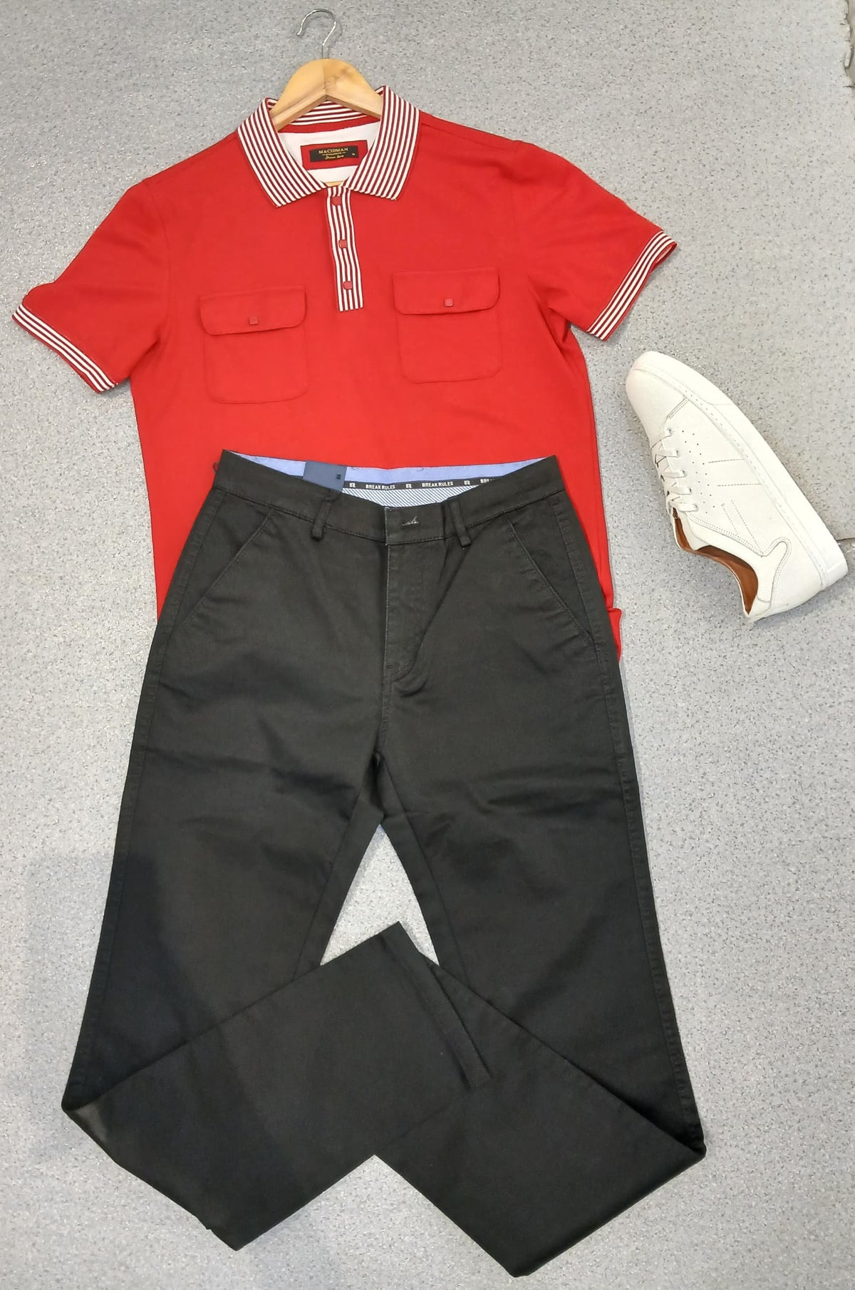 Ensemble Complet Polo + kakki + Basket Blanc