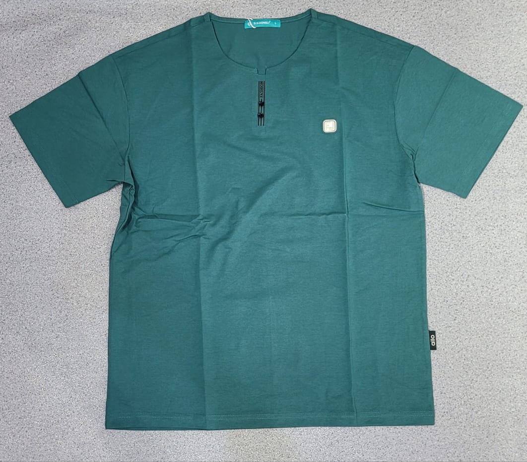 T-shirt Button Vert