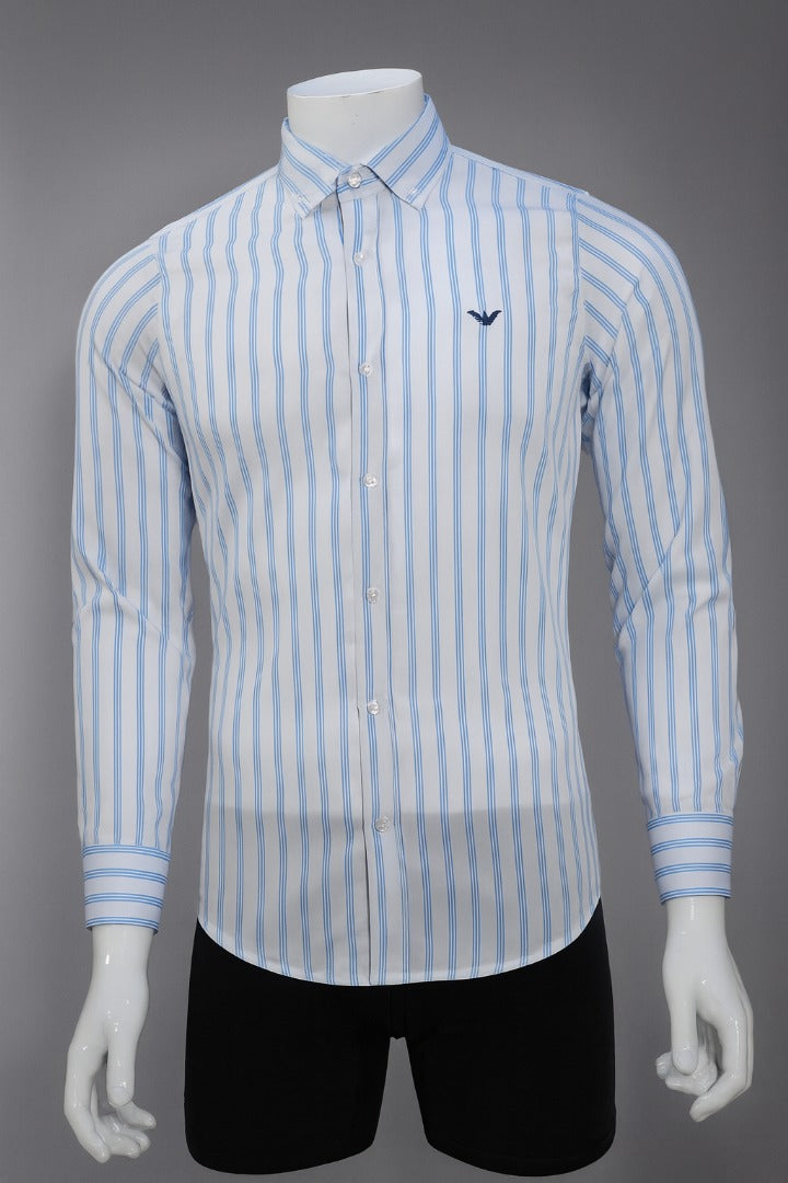 Chemise Rayure Bleu ciel