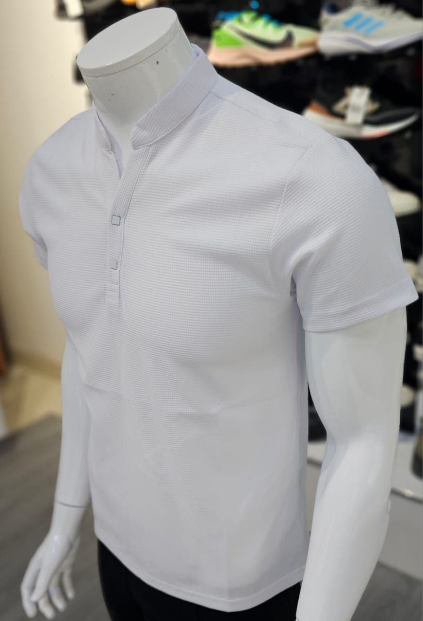 T-shirt Button blanc