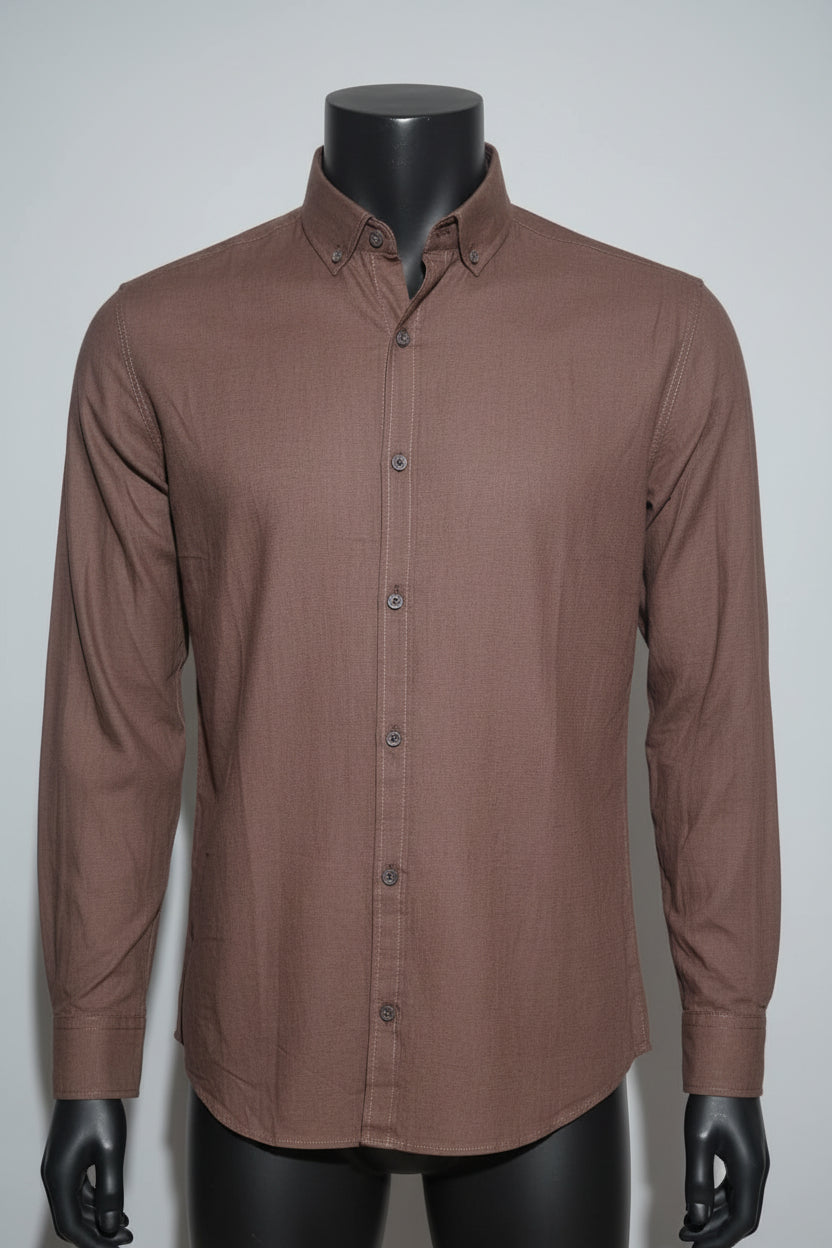 Chemise Lin Marron