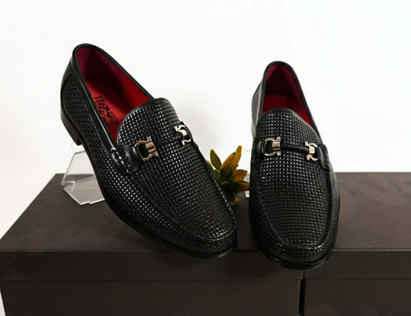 Chaussure Cuir Croco 6688# Noir