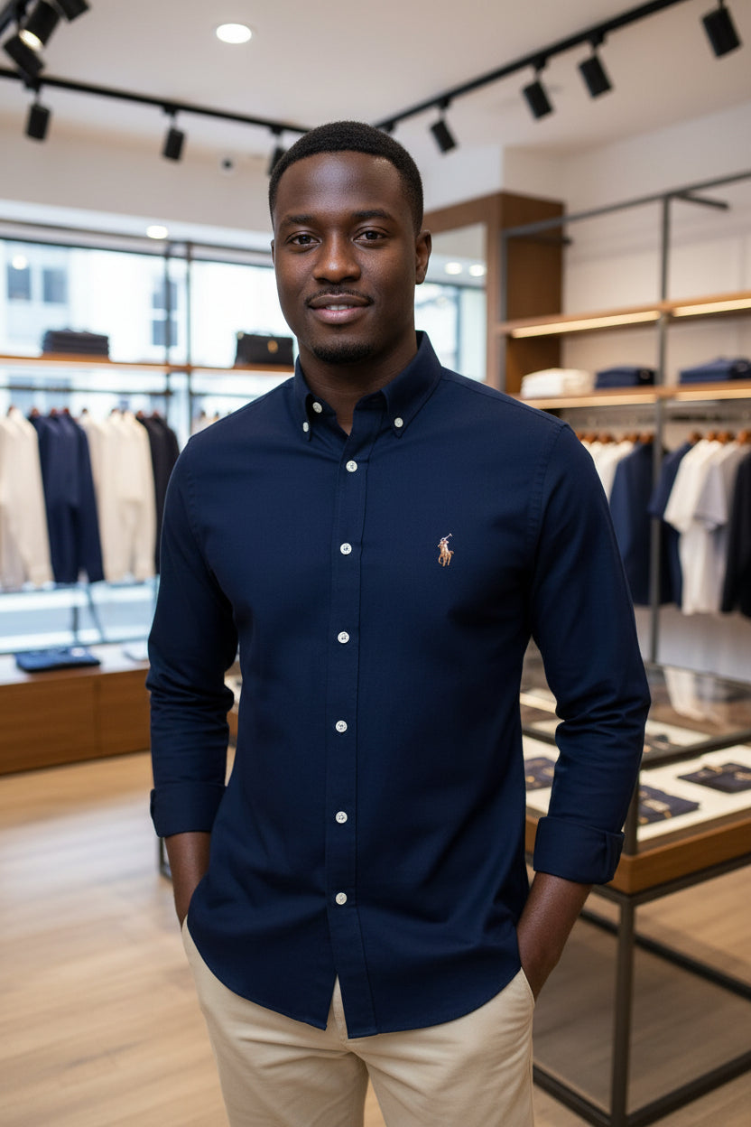 Chemise Polo Bleu de Nuit