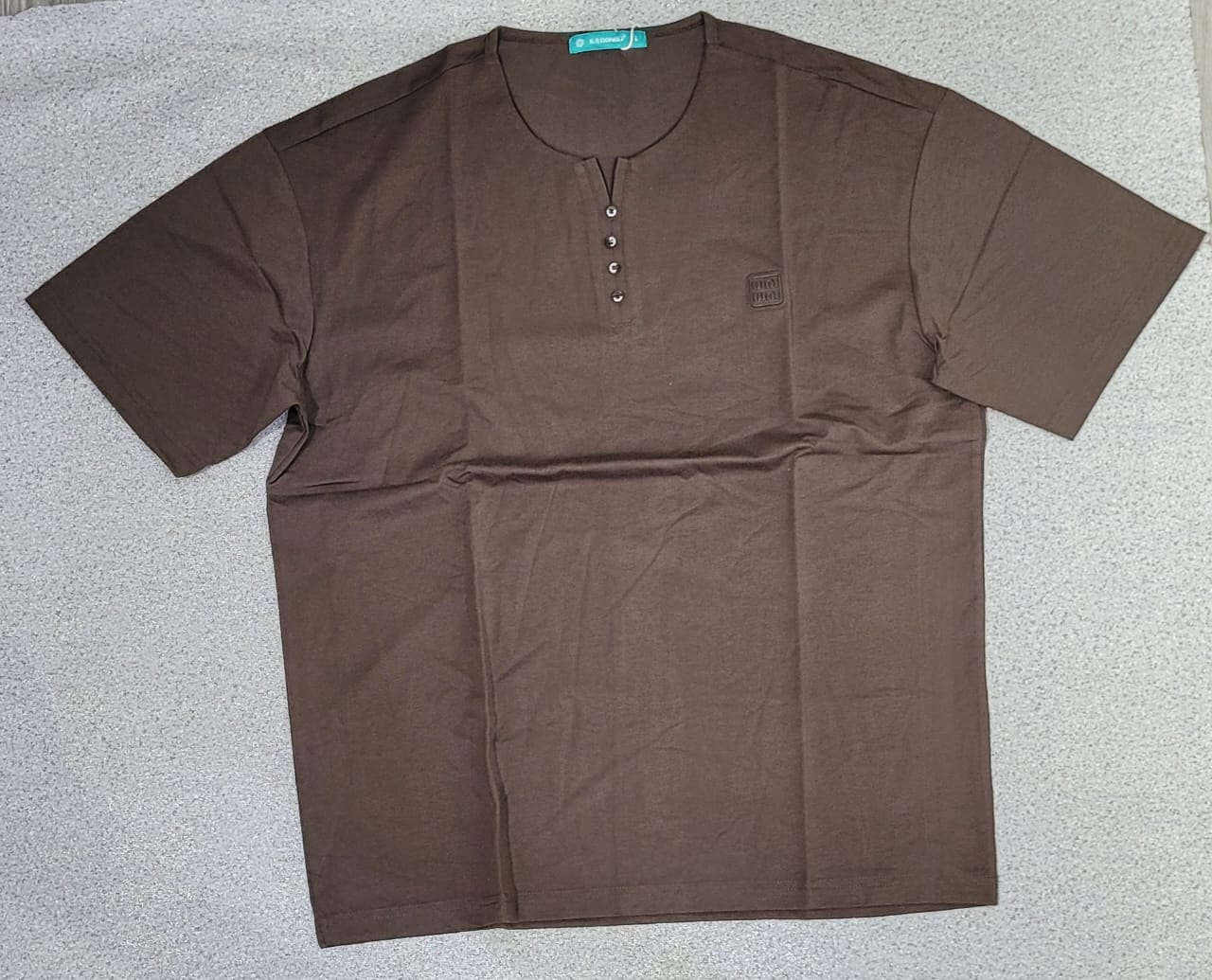 T-shirt Button Marron