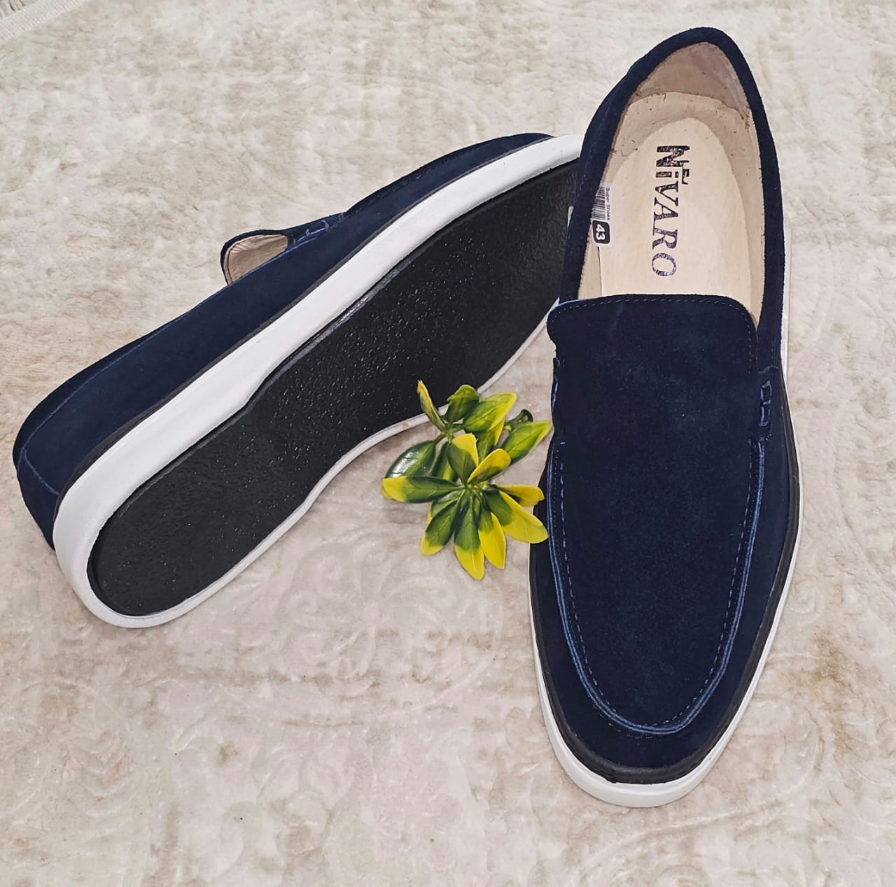 Mocassin NV Daim Bleu de Nuit