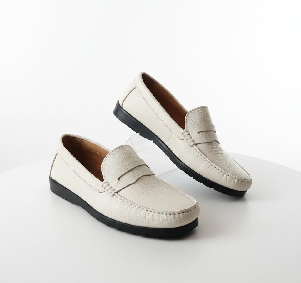 Mocassin Cuir R24 Beige