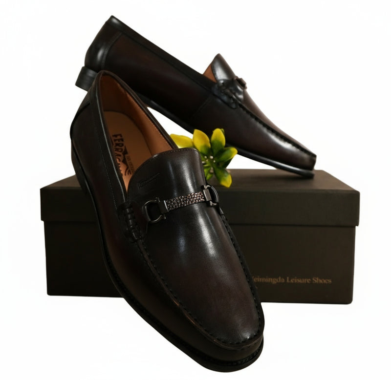 Chaussure Cuir 10007# Marron