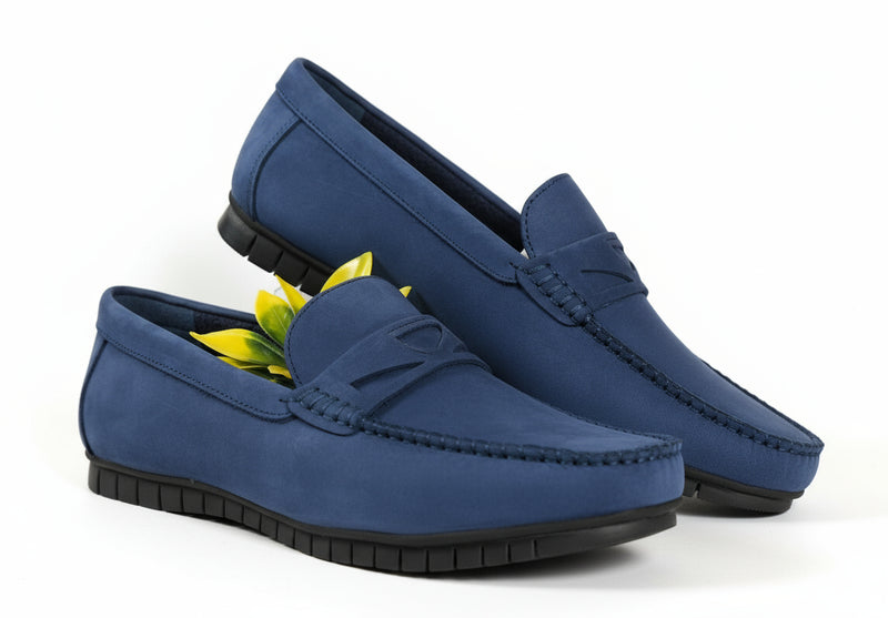 Mocassin Daim 8# Bleu