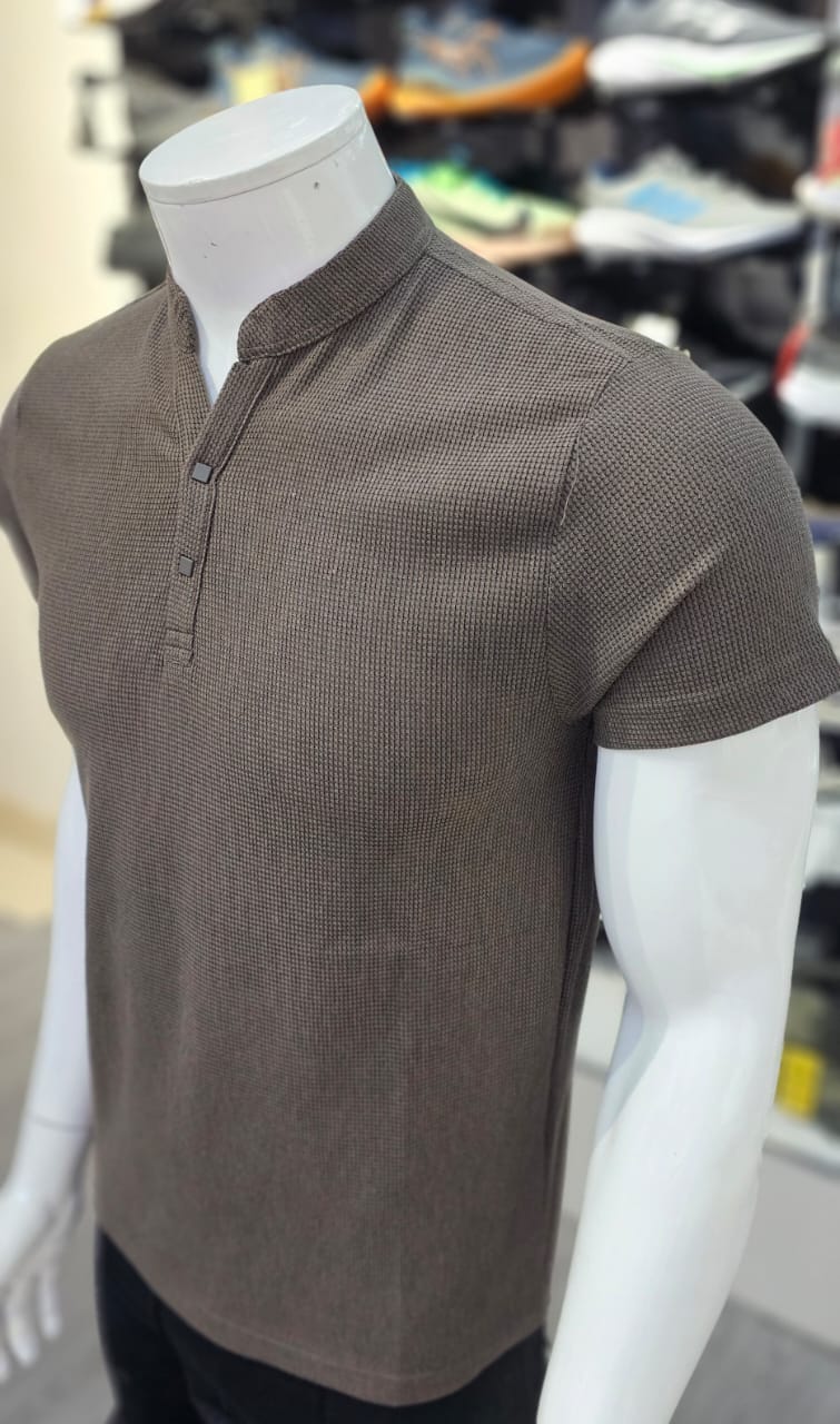 T-shirt Button Marron