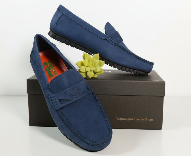 Mocassin Daim 8# Bleu