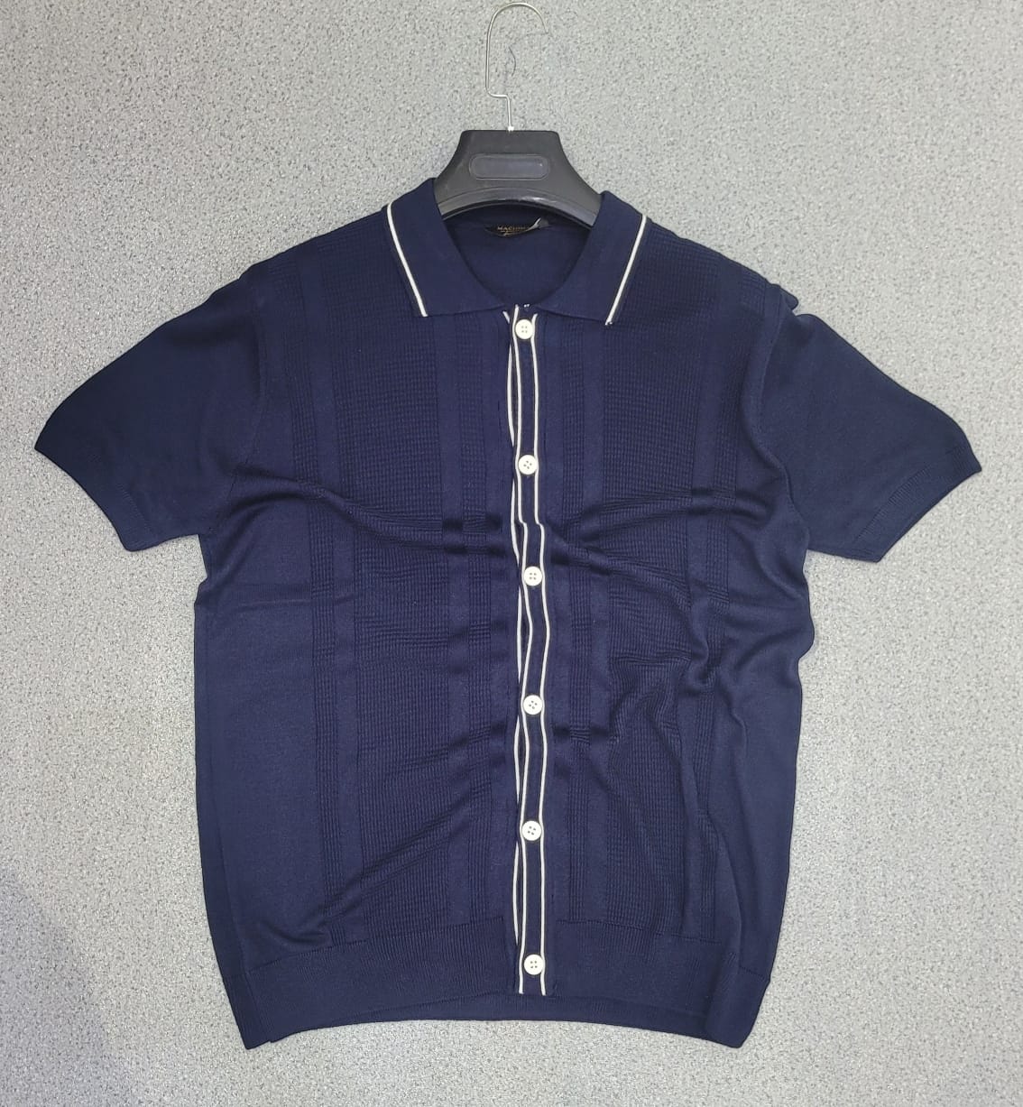 Polo Cardigan Bleu de Nuit