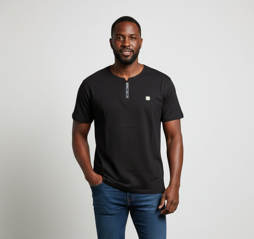 T-shirt Button Noir