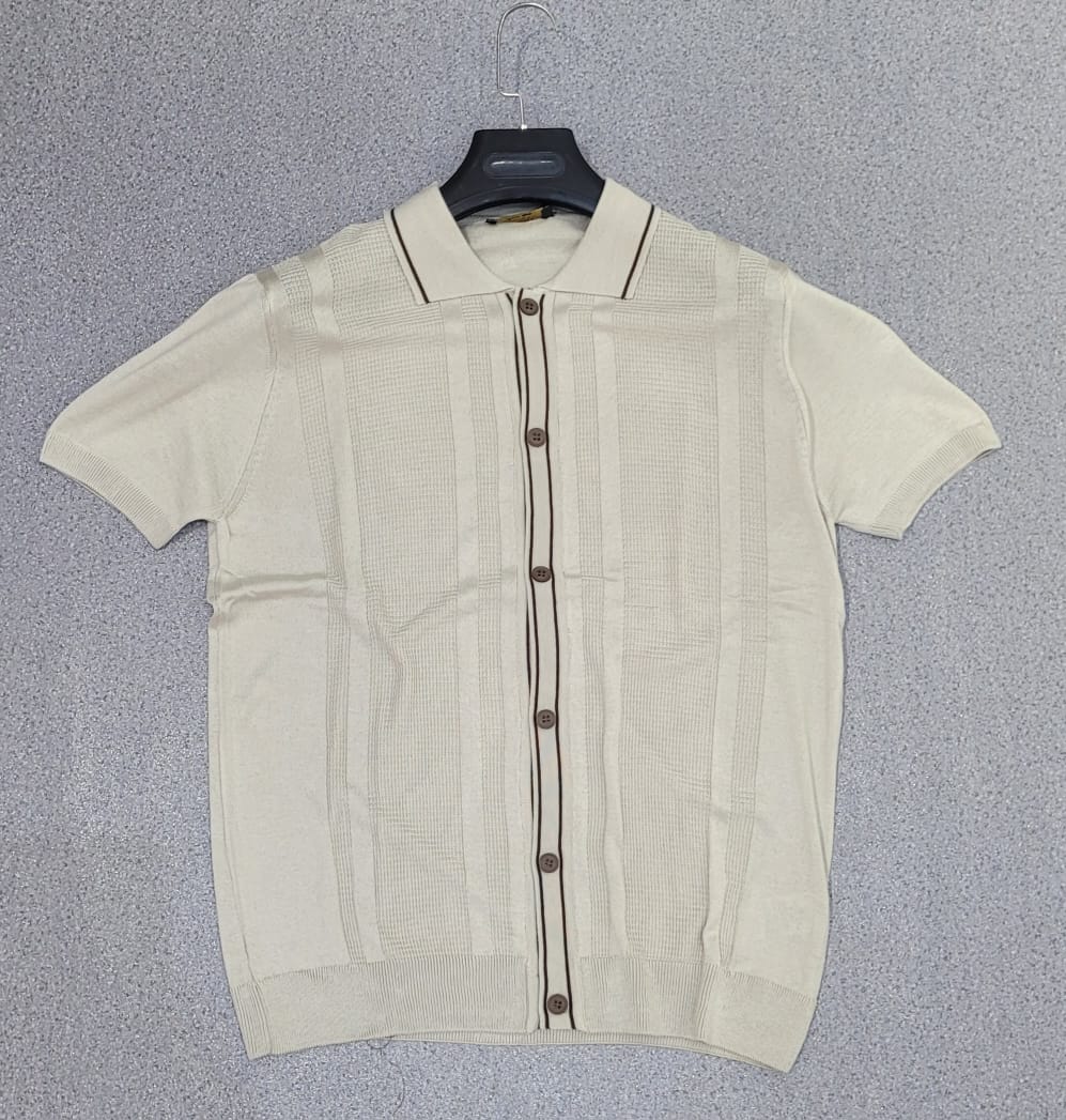 Polo Cardigan Beige