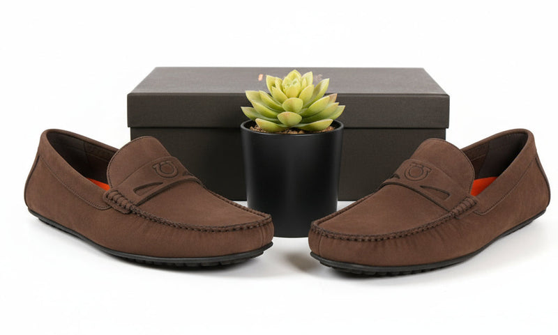 Mocassin Daim 8# Marron Foncé